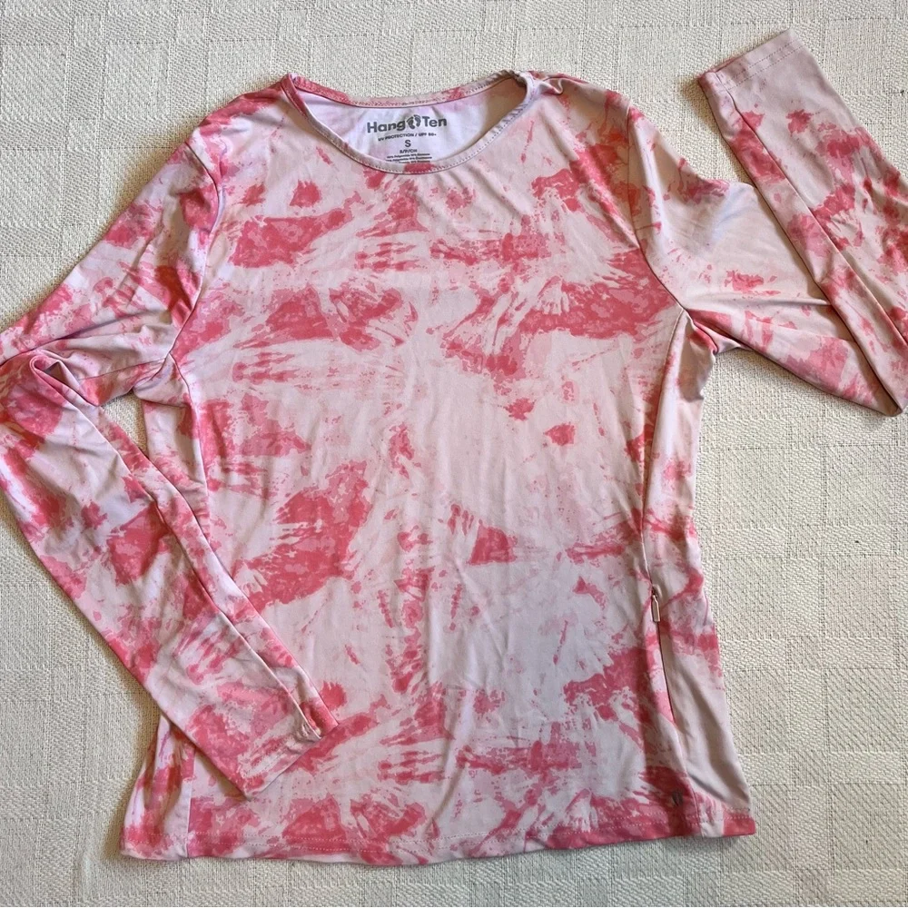 Pink Hang Ten UV Protection shirt Small Long Sleeve - Picture 1 of 4
